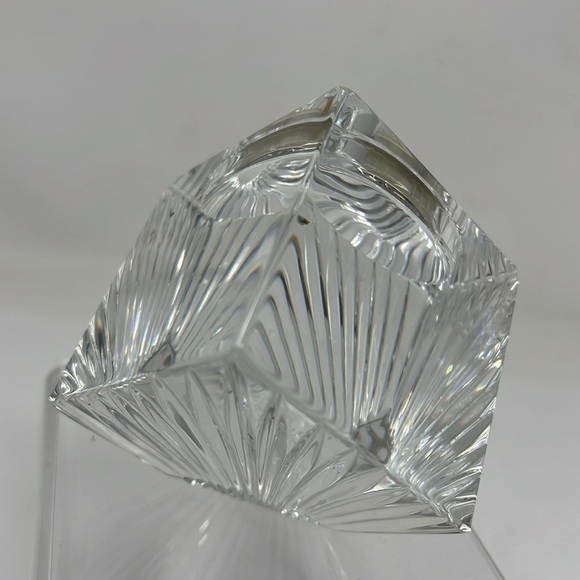 Waterford Crystal “Meridian” Cube Quartz Desk Clock - Works Perfectly - Picture 3 of 9